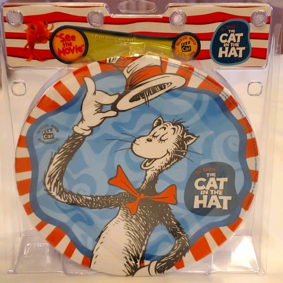 CAT IN THE HAT 3 piece dinnerware sets - Picture 2 of 9